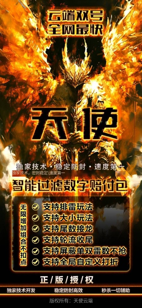 云端双号扫尾软件自动发卡商城-天使1500点3000点5000点10000点激活码